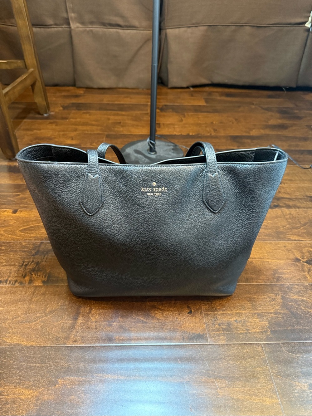kate spade Black Pebbled Leather Everyday Tote